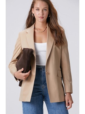 Network Beige Mono Coated Jacket
