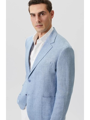 Network Blue Classic Linen Blazer
