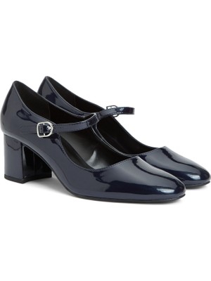 Divarese Dıvarese Navy Women's Heeled Patent Mary Jane Shoes