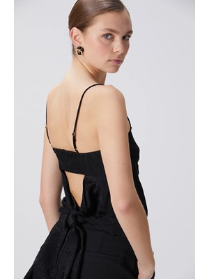 Network Black Crop Blouse