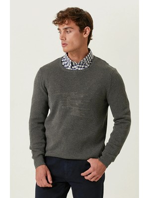 Network Dark Grey Crew Neck Sweater