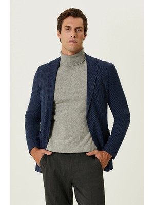 Network Navy Dobby Pattern Jacket