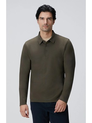 Network N-Tech Khaki Polo Collar T-Shirt