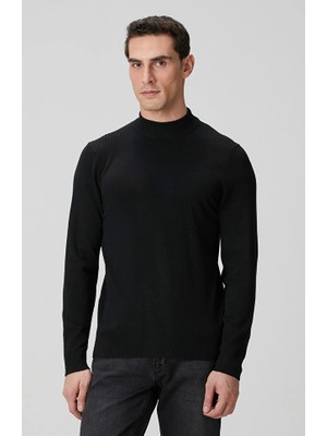 Network Black Mock Neck Sweater