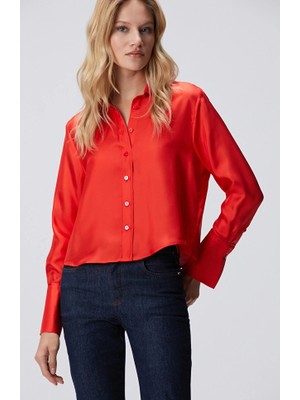 Network Limited Red Silk Twill Shirt