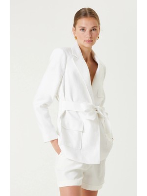 Network White Linen Jacket