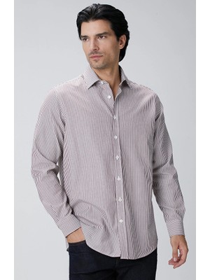 Network Burgundy Striped Shirt