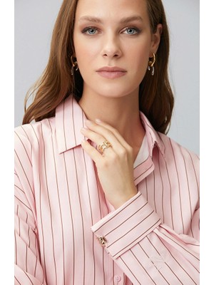 Network Gold Stone Detail Women's Ring