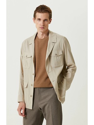Network Beige Pocketed Jacket