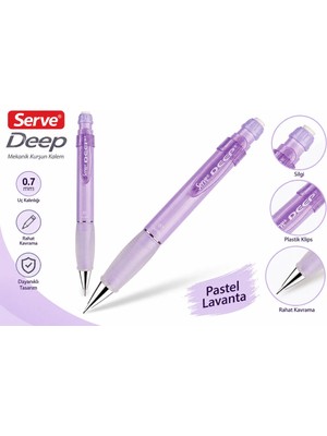 Serve Deep Pastel Lavanta 0.7 mm Mekanik Kurşun Kalem