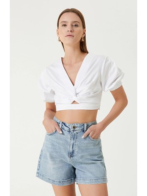 Network White Crop Blouse