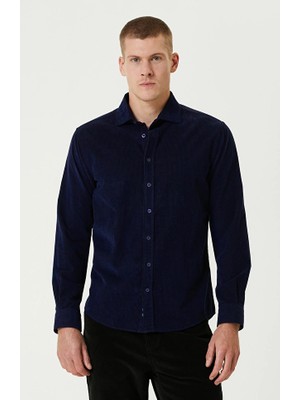 Network Saxe Blue Corduroy Shirt