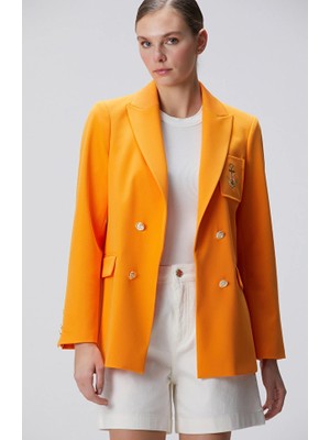 Network Orange Blazer Jacket