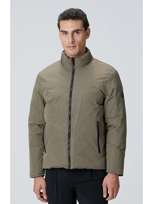 Network Khaki Stand Collar Reversible Jacket