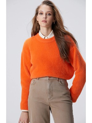 Network Orange Knit Sweater