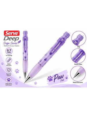 Serve Deep Doğa Serisi Paw (Pati) 0.7 mm Mekanik Kurşun Kalem