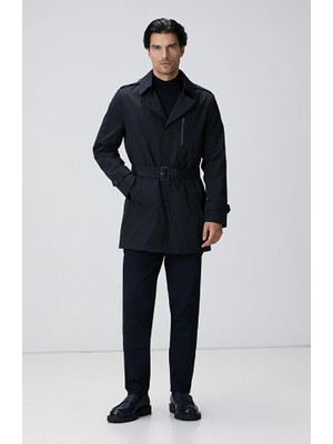 Network Navy Basket Weave Patterned Chino Pants