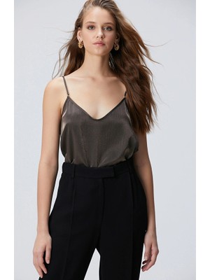 Network Khaki Foil Blouse