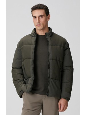 Network N-Tech Khaki Stand Collar Puffer Jacket