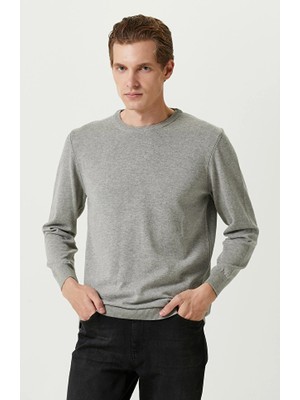 Network Grey Melange Crew Neck Sweater
