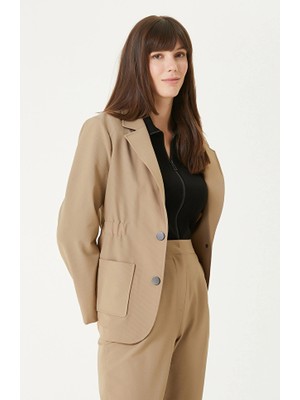 Network N-Tech Beige Textured Blazer