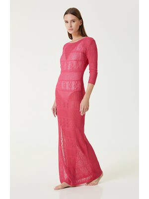 Network Fuchsia Maxi Beach Dress