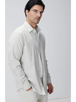 Network Beige Striped Shirt
