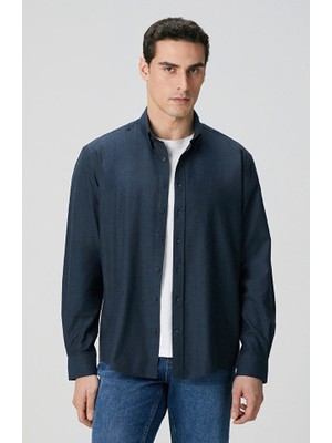 Network Navy Flannel Shirt