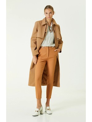 Network Camel Pants With Waist Accessory Detail