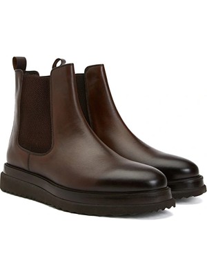 Network Brown Men's Leather Boots