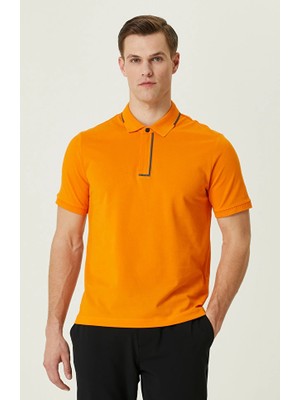 Network Orange Polo Collar T-Shirt