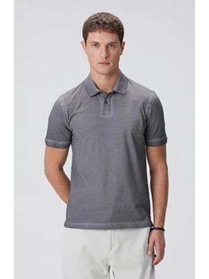 Network Anthracite Polo Collar T-Shirt