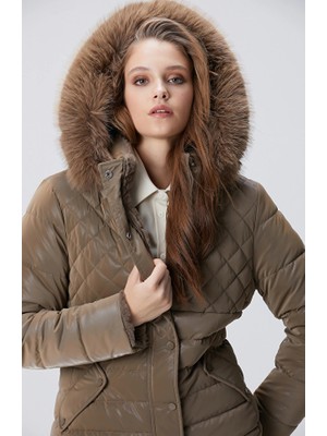 Network Dark Beige Reversible Hooded Jacket