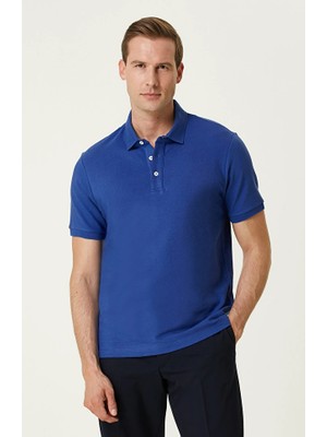 Network Saxe Blue Polo Collar T-Shirt