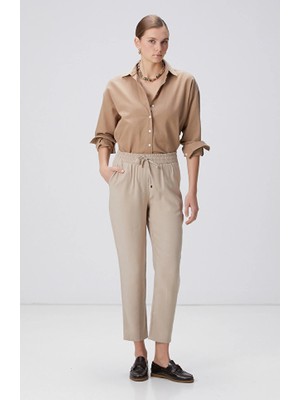 Network Beige Diagonal Pattern Trousers