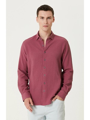 Network Plum Textured Shirt
