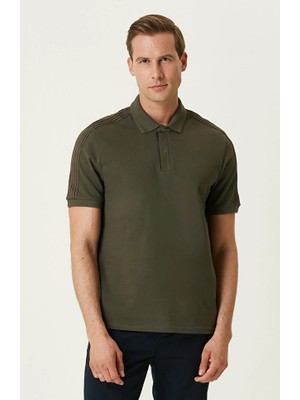 Network Khaki Polo Collar T-Shirt
