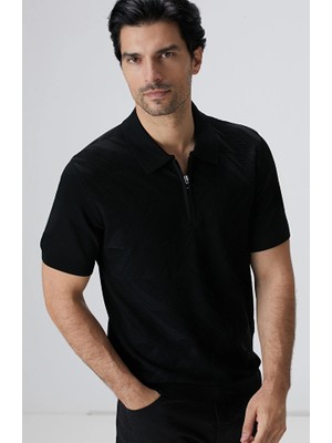 Network Black Jacquard Knit Sweater