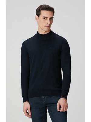 Network Navy Half Turtleneck Sweater