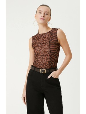Network Brown Patterned Blouse