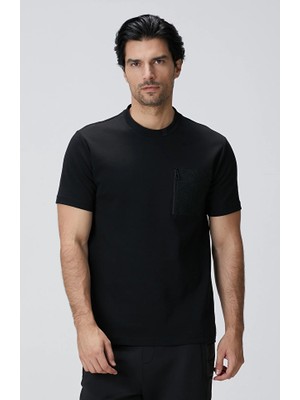 Network N-Tech Black Zipper Pocket Detail T-Shirt
