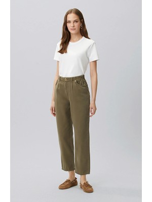 Network Khaki Patterned Casual Trousers