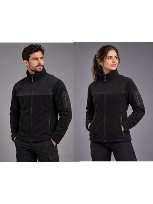 Teknik Soft Shell Polar Hırka 3 Cepli Anti-Pilling Tüylenme Yapmayan Tam Fermuar Garnili Polar
