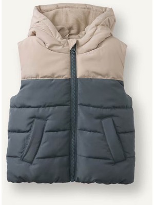Defacto Rüzgar Geçirmez Polar Astarlı Gri Erkek Bebek Yelek A2848A5/GR314