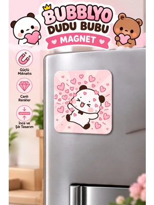 Dudu Bubu Dekoratif Buzdolabı Magneti 6x6 cm – Sevimli Tasarım