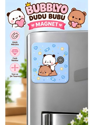 Dudu Bubu Dekoratif Buzdolabı Magneti 6x6 cm – Sevimli Tasarım