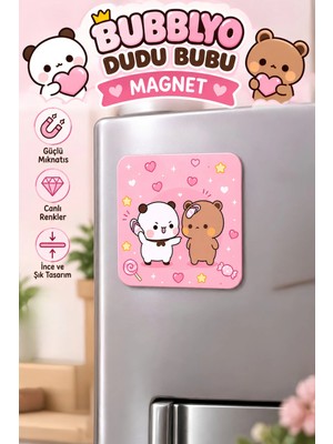 Dudu Bubu Dekoratif Buzdolabı Magneti 6x6 cm – Sevimli Tasarım