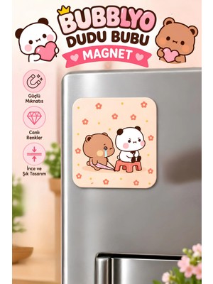 Dudu Bubu Dekoratif Buzdolabı Magneti 6x6 cm – Sevimli Tasarım