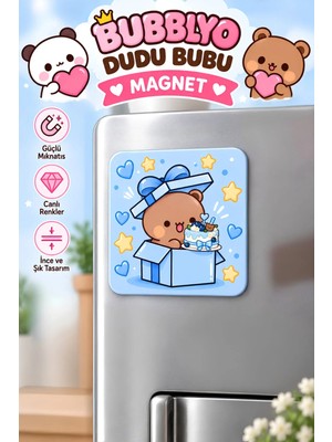 Dudu Bubu Dekoratif Buzdolabı Magneti 6x6 cm – Sevimli Tasarım