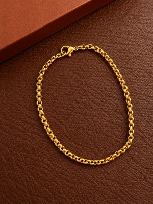 Aida Jewelss Paslanmaz Kararmaz Altın Modeli Çelik Bileklik  Doç Bileklik 19CM 2mm